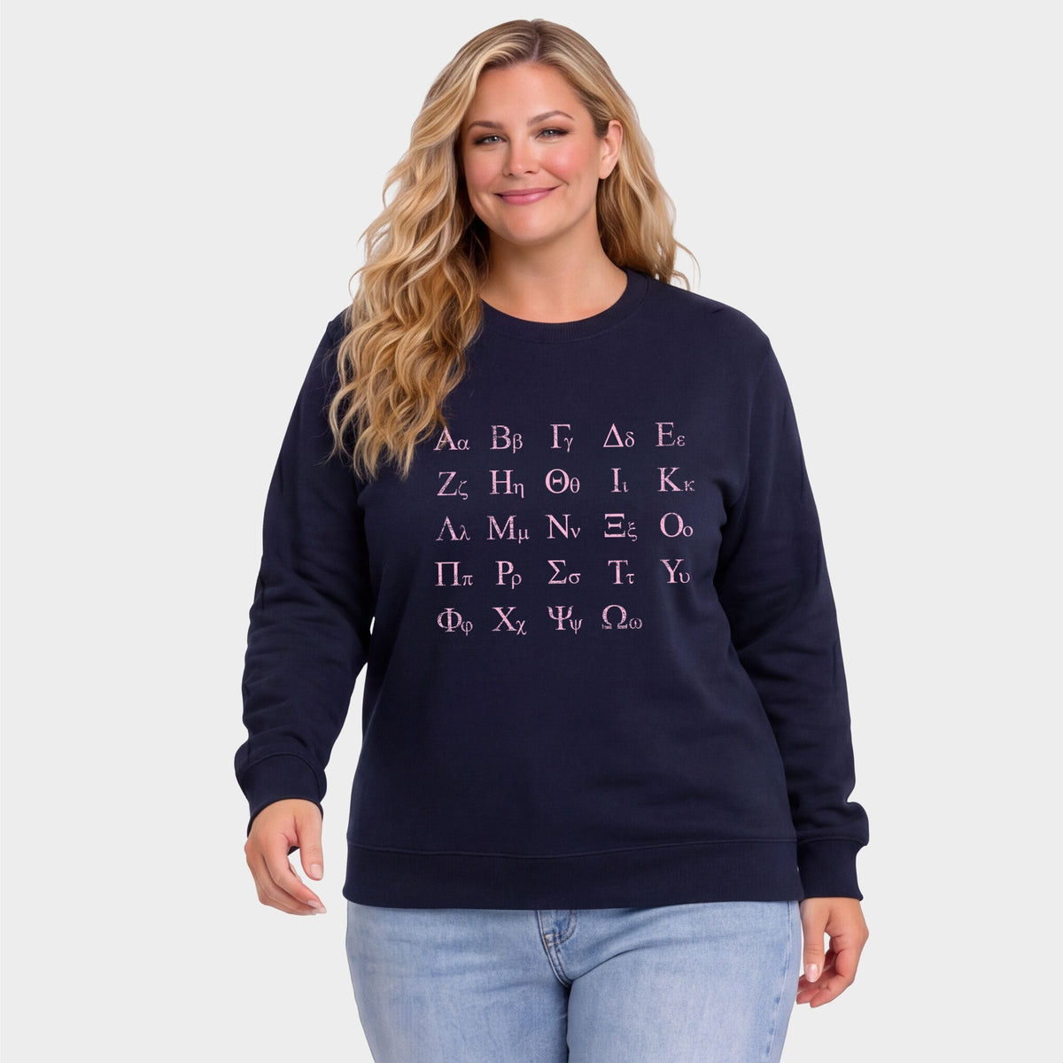 Greek Alphabet - Women's Plus Sized Graphic Sweatshirt