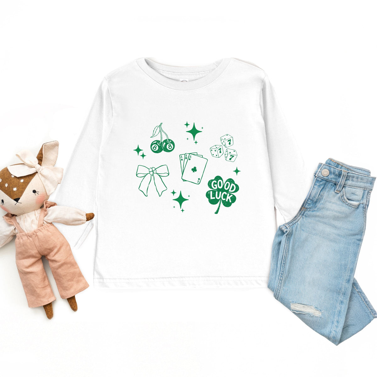 Lucky Icons Stars - Toddler Long Sleeve Graphic Tee