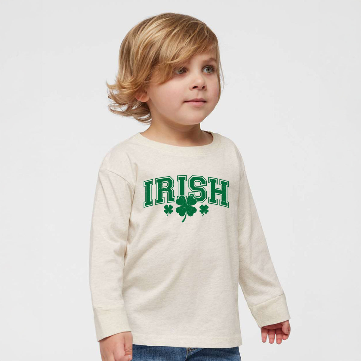 Irish Varsity Outline Arched - Toddler Long Sleeve Graphic Tee