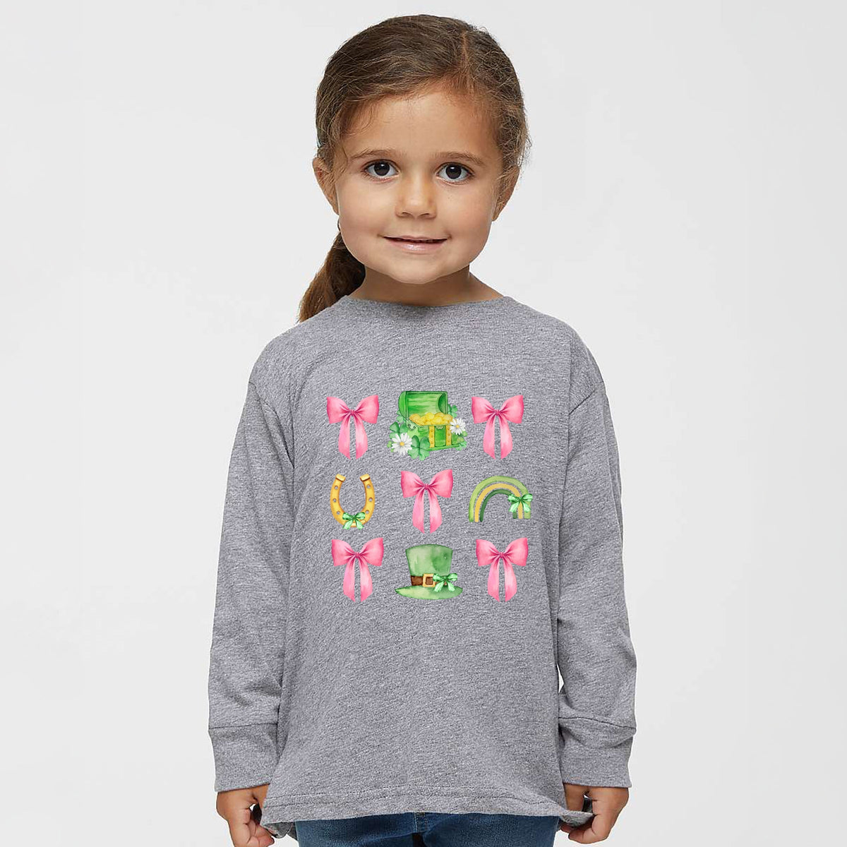 Leprechaun Chart Coquette - Toddler Long Sleeve Graphic Tee
