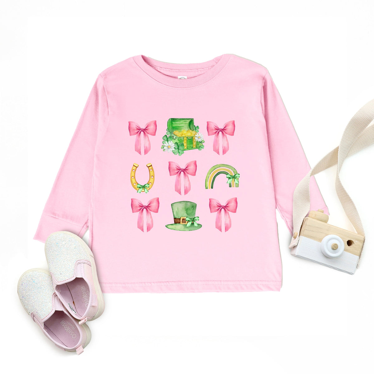 Leprechaun Chart Coquette - Toddler Long Sleeve Graphic Tee