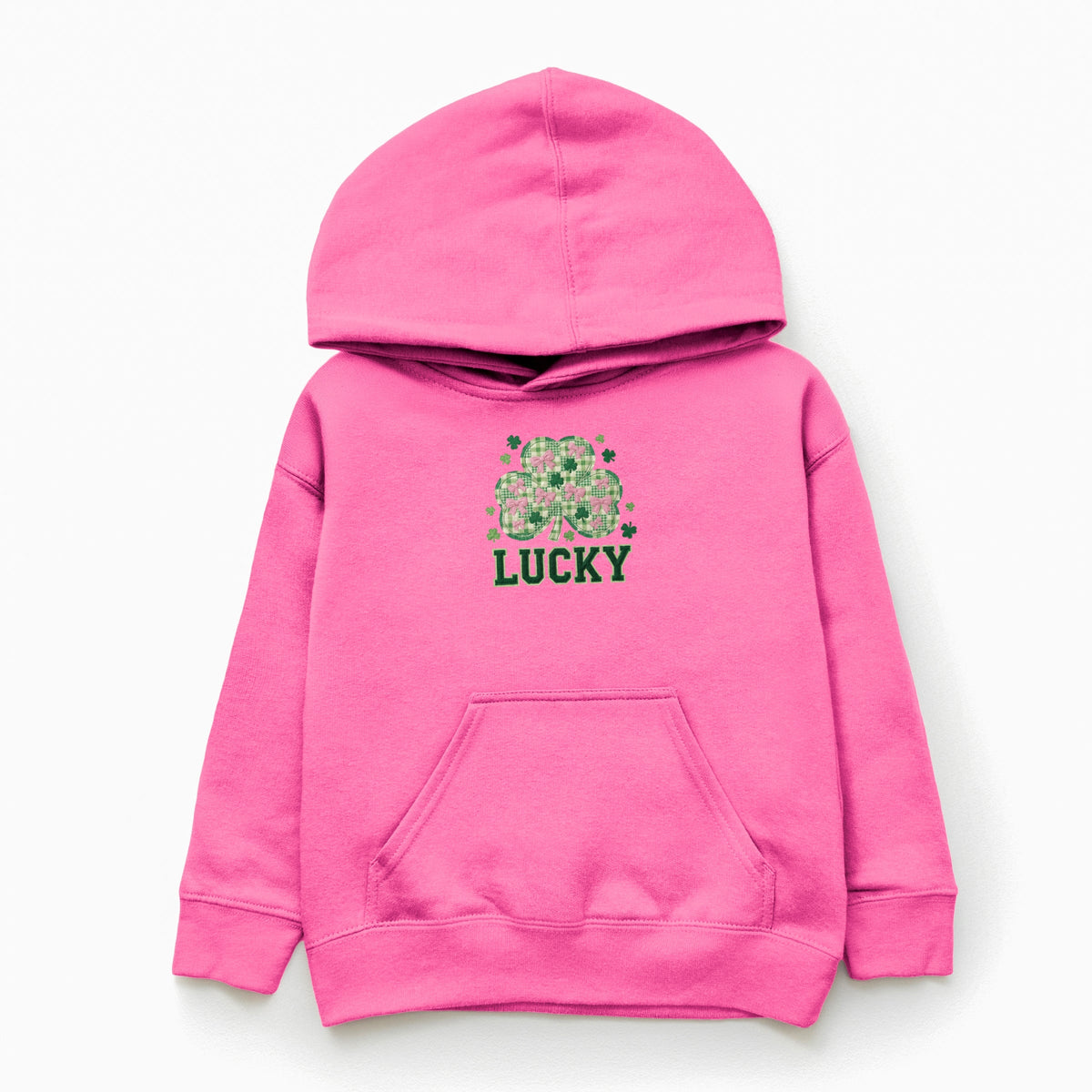 Lucky Varsity Coquette Patchwork Print - Youth Graphic Hoodie