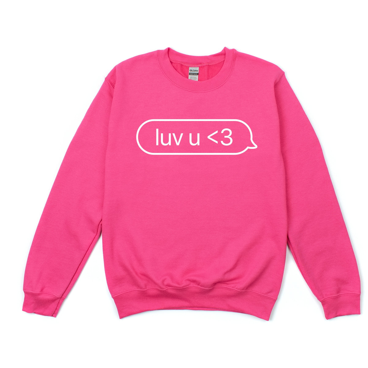 Luv U Text Message - Women's Graphic Sweatshirt