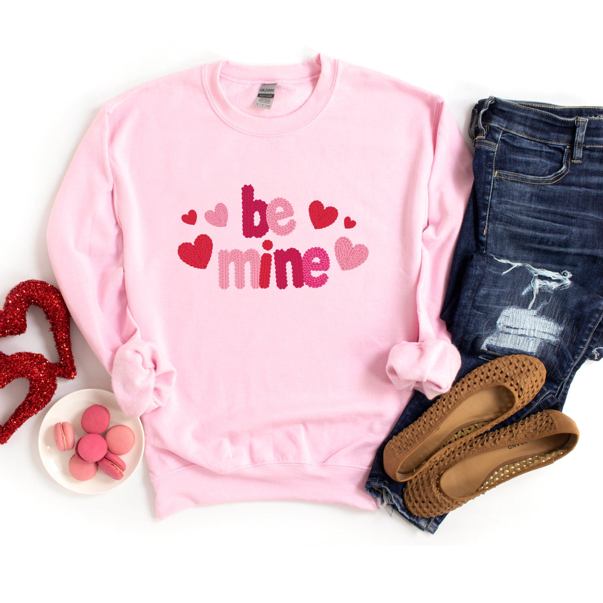 Be Mine Knit Print - Women's Graphic Sweatshirt