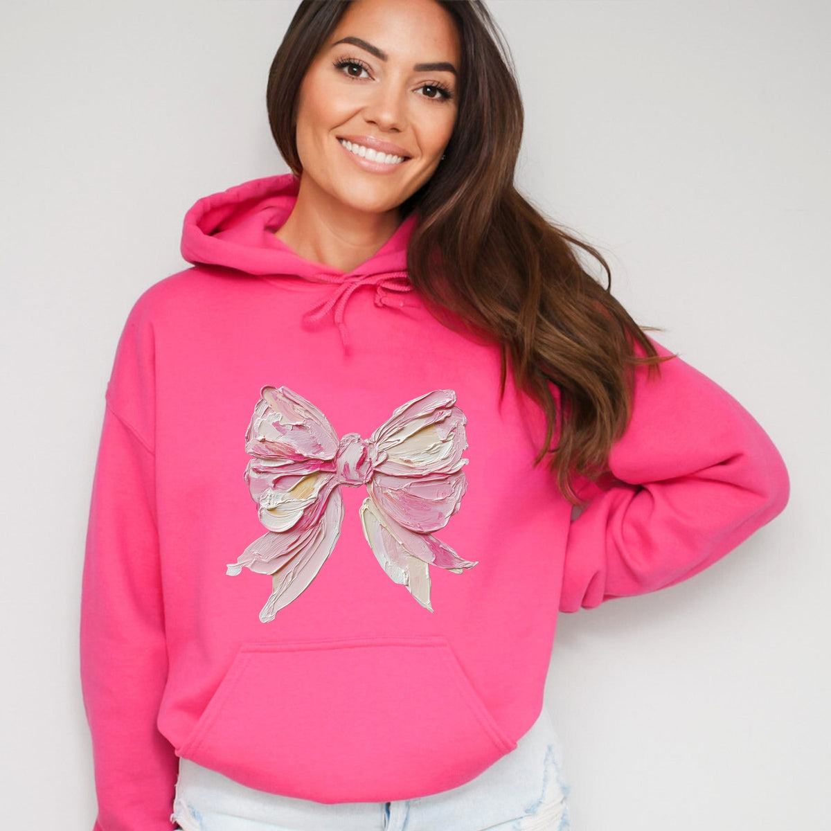 Coquette Bow Paint - Women's Graphic Hoodie