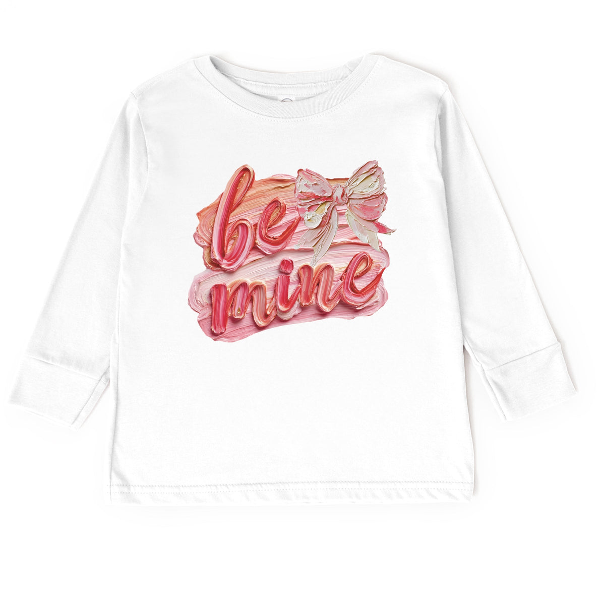 Be Mine Textured Paint - Toddler Long Sleeve Graphic Tee