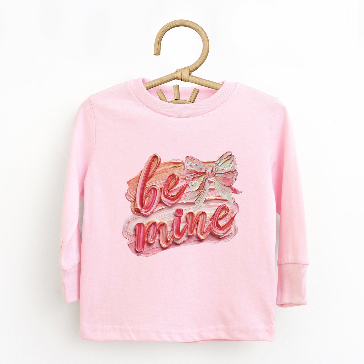 Be Mine Textured Paint - Toddler Long Sleeve Graphic Tee