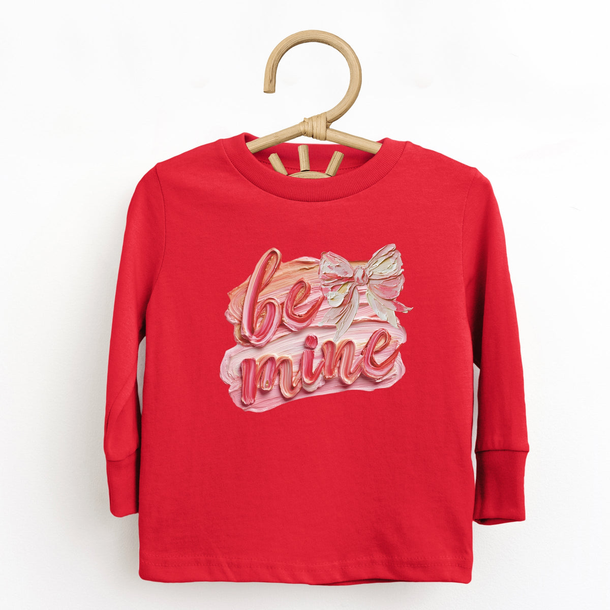 Be Mine Textured Paint - Toddler Long Sleeve Graphic Tee