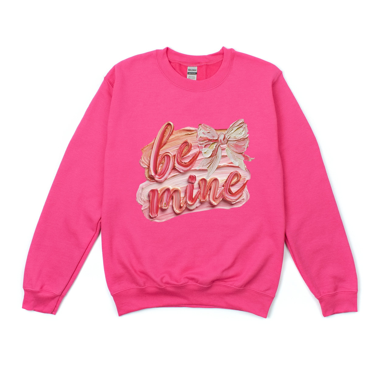 Be Mine Textured Paint - Women's Graphic Sweatshirt
