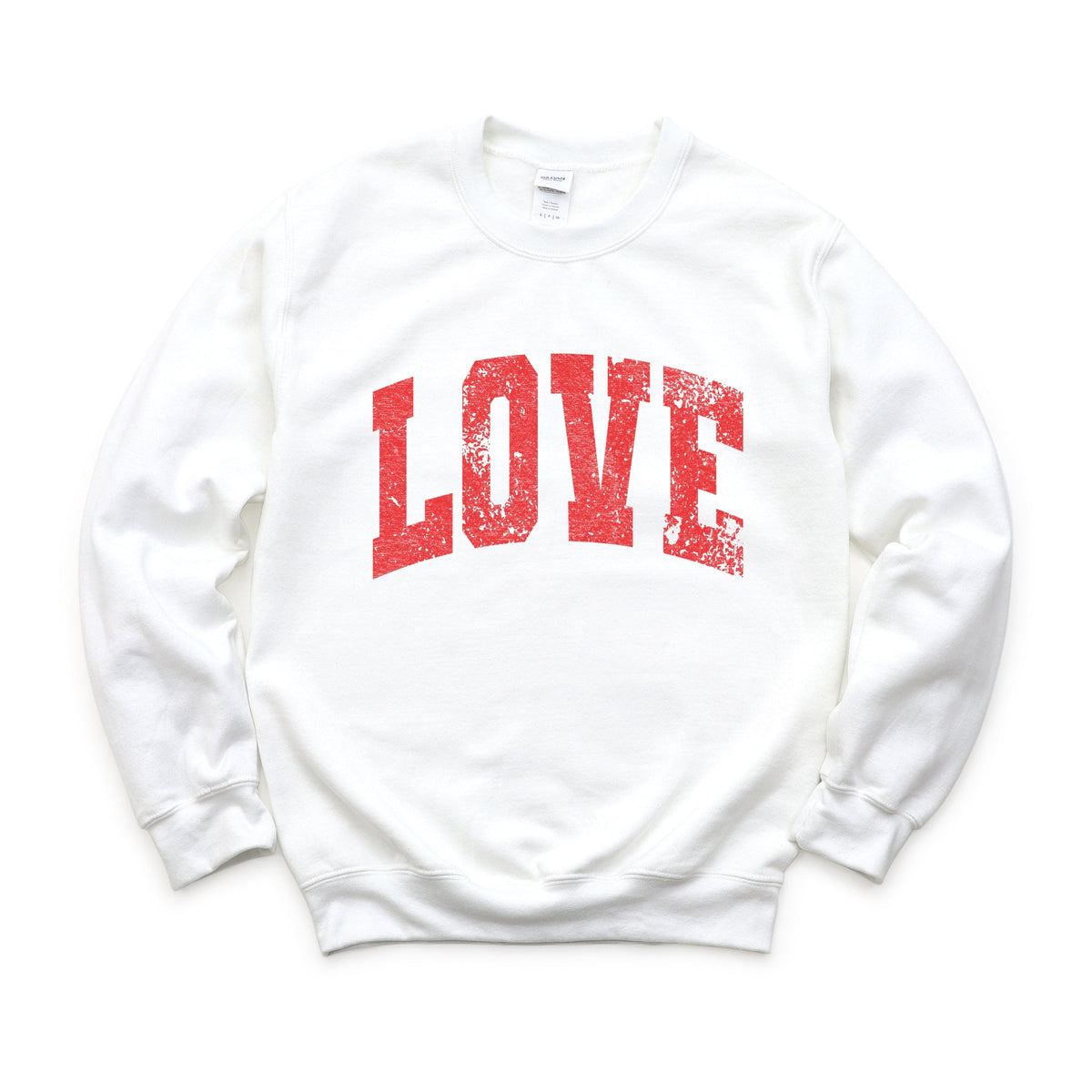 Love Varsity Arched Distressed - Women's Graphic Sweatshirt