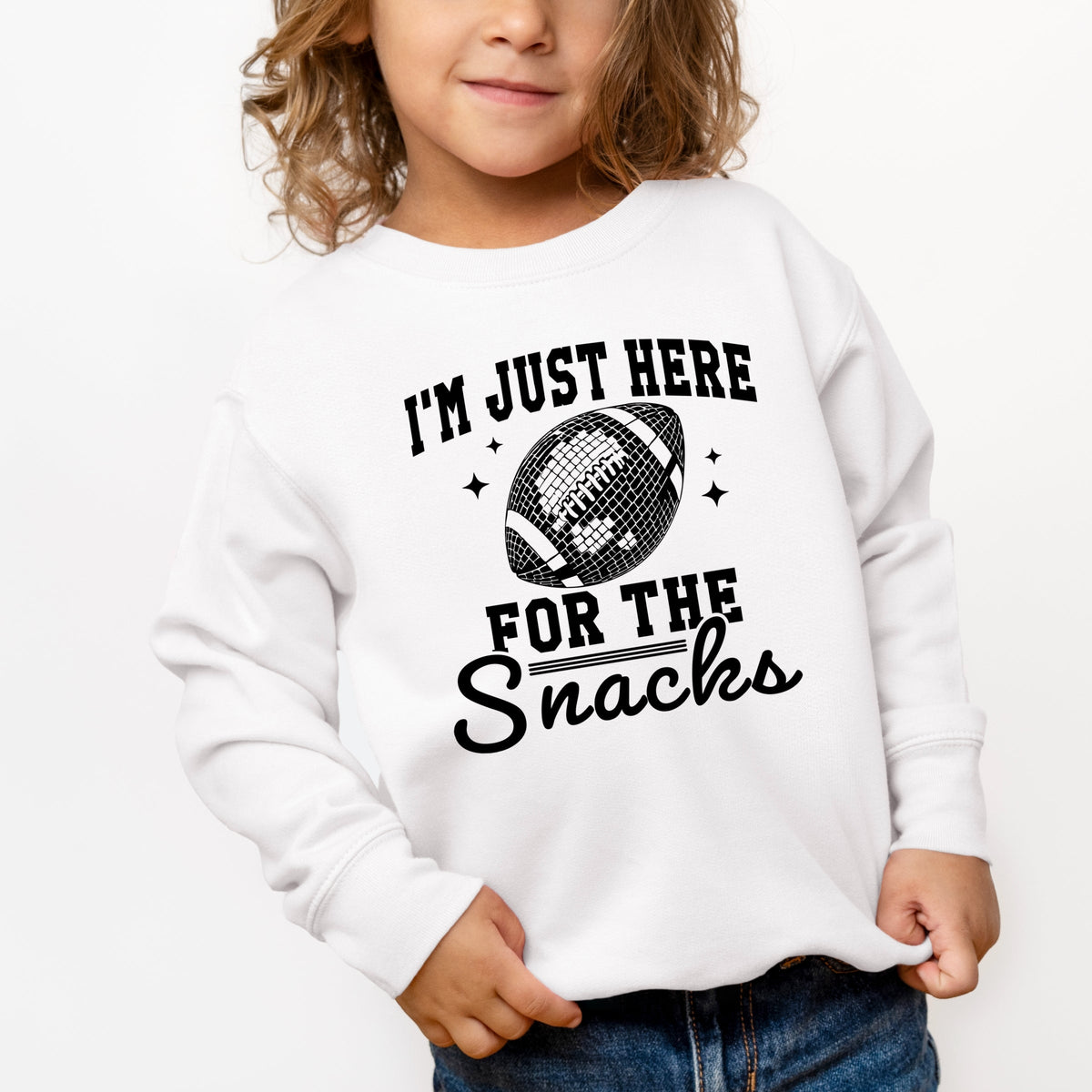 I'm Just Here For The Snacks Disco - Toddler Graphic Sweatshirt