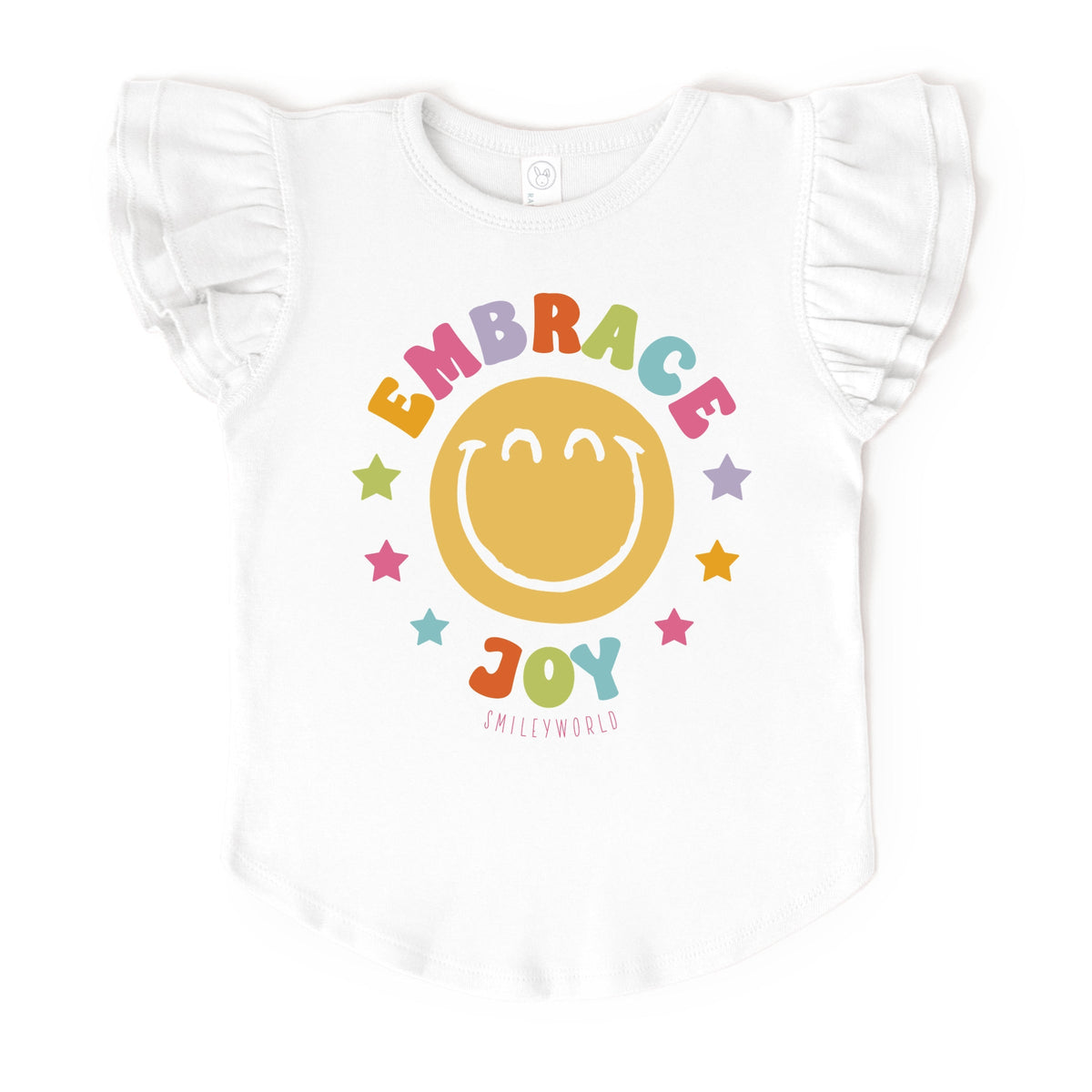 SmileyWorld Embrace Joy - Flutter Sleeve Graphic T-Shirt