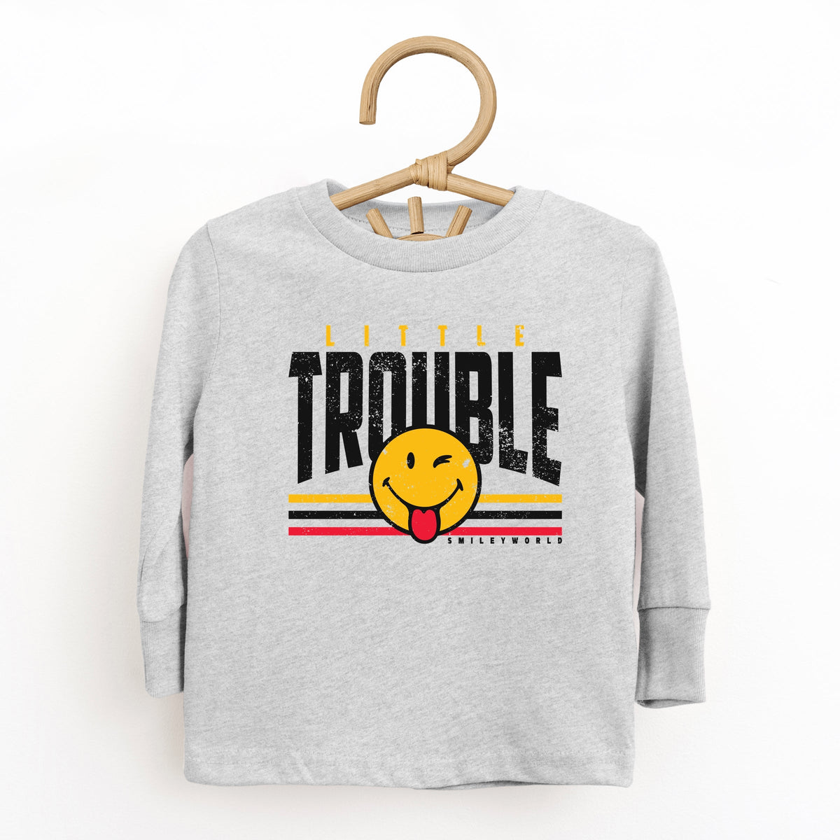 SmileyWorld Little Trouble - Toddler Long Sleeve Graphic Tee