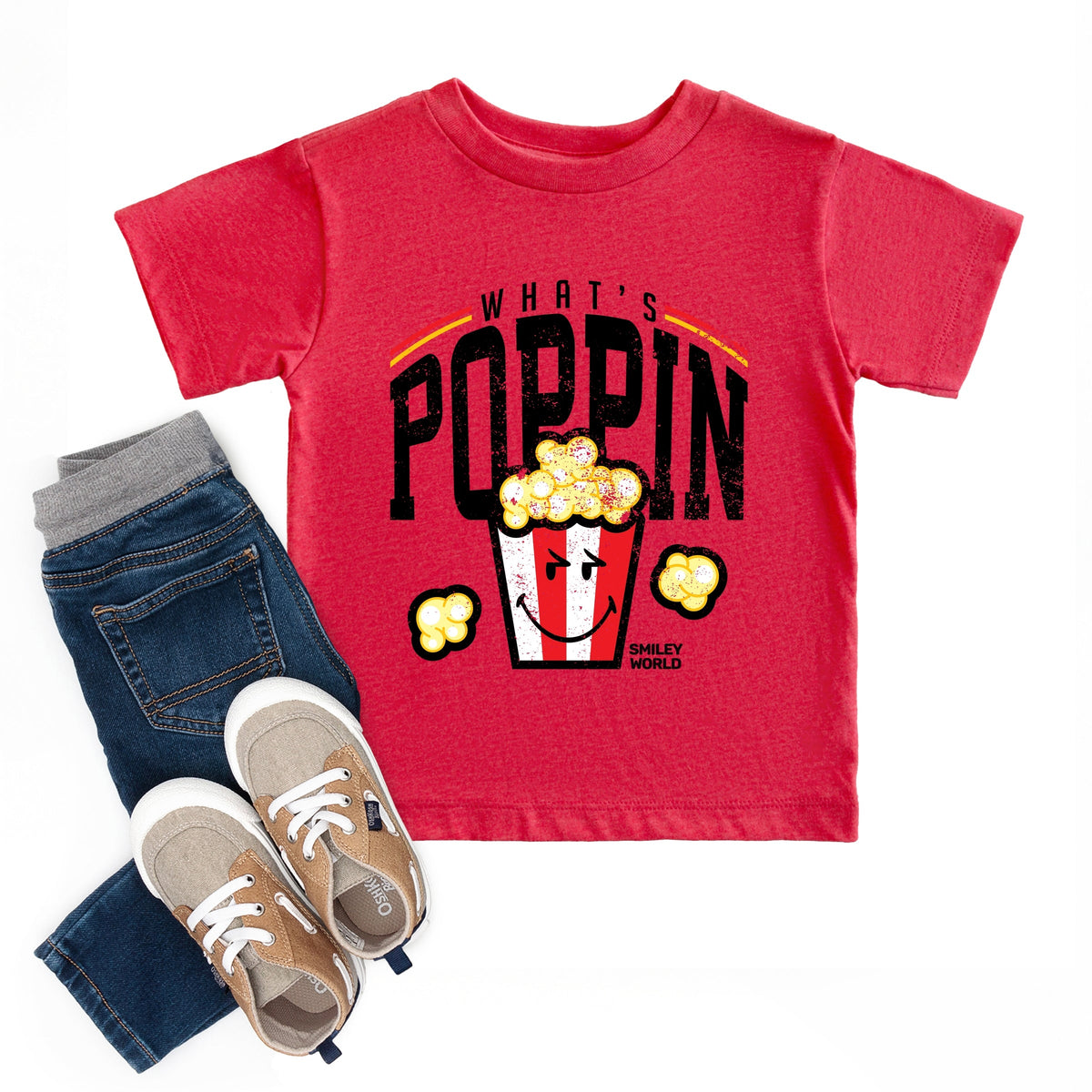 SmileyWorld What's Poppin - Toddler Short Sleeve Graphic T-Shirt
