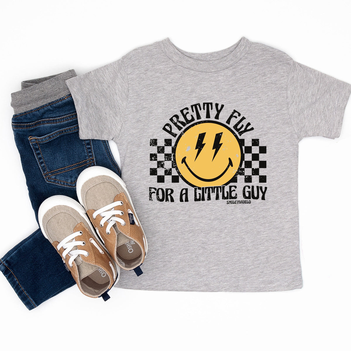 SmileyWorld Pretty Fly For A Little Guy - Toddler Short Sleeve Graphic T-Shirt