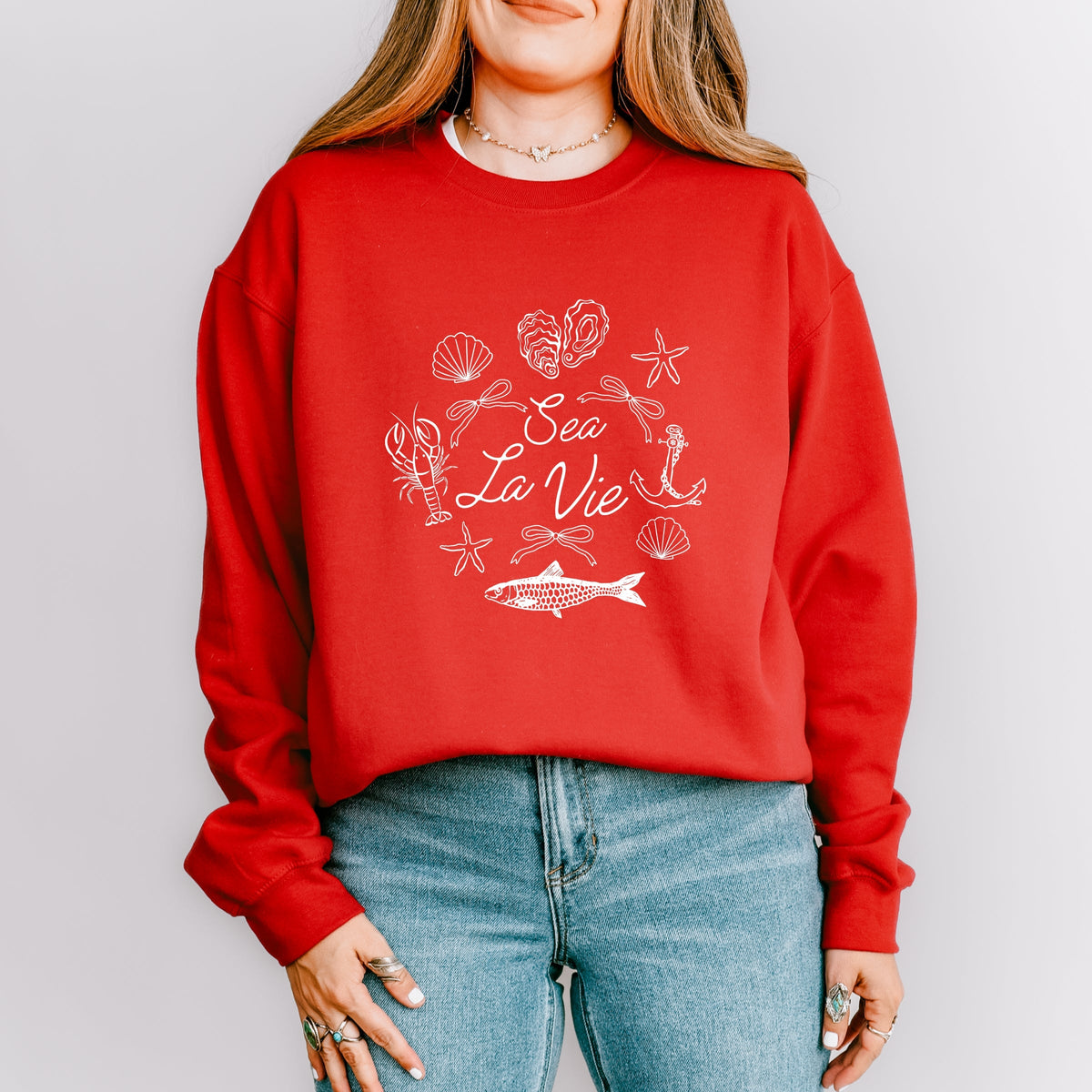 Sea La Vie Collage - Women's Graphic Sweatshirt