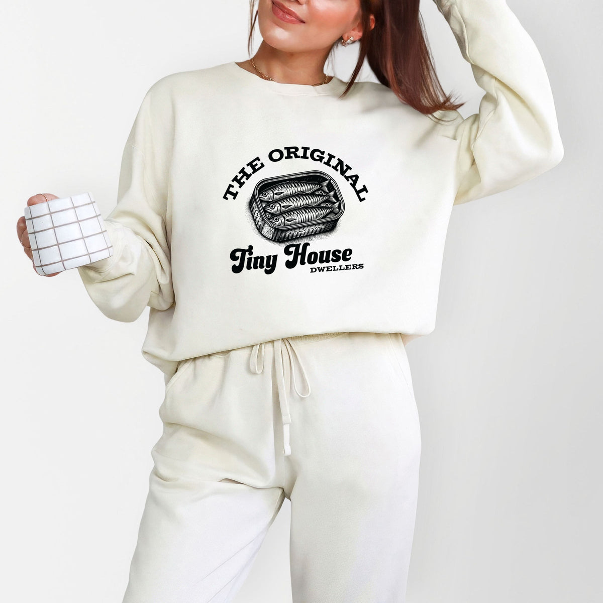 Original Tiny House Dwellers - Women's Lightweight Garment Dyed Sweatshirt
