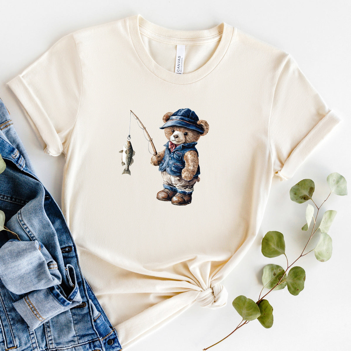 Teddy Bear Fisherman - Women's Short Sleeve Tee