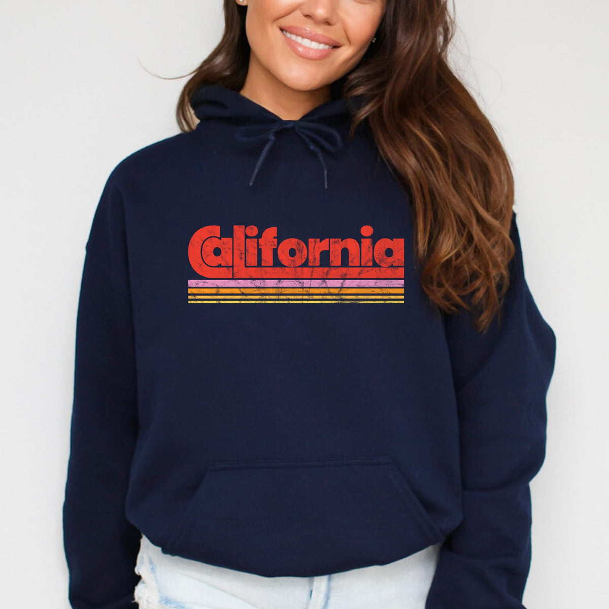 California Retro Stripes - Women's Graphic Hoodie