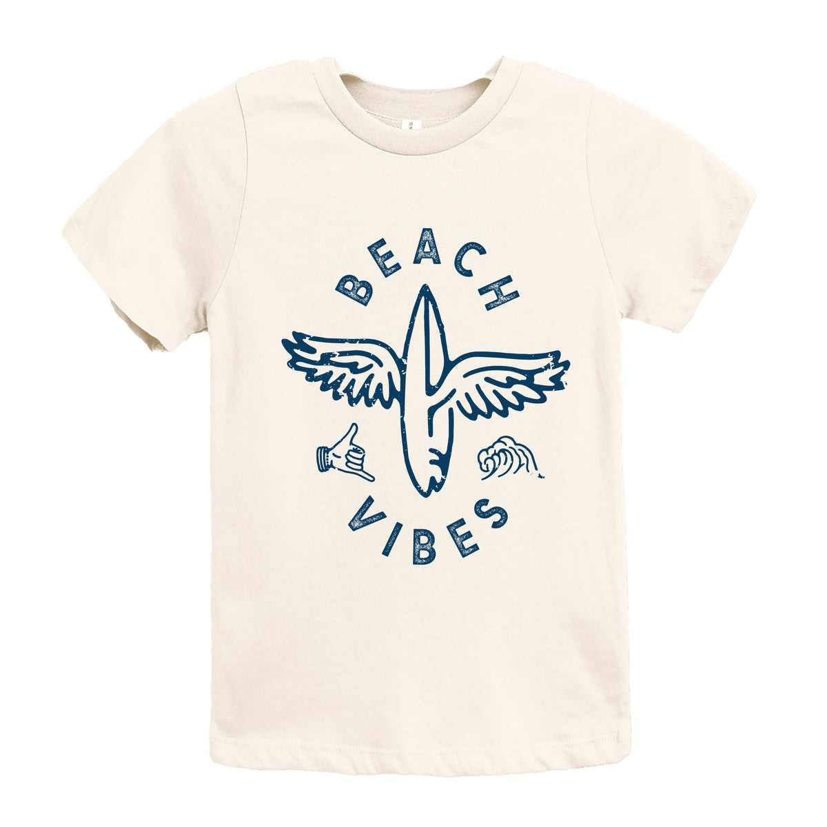 Beach Vibes Surfboard Wings - Youth Short Sleeve Graphic T-Shirt