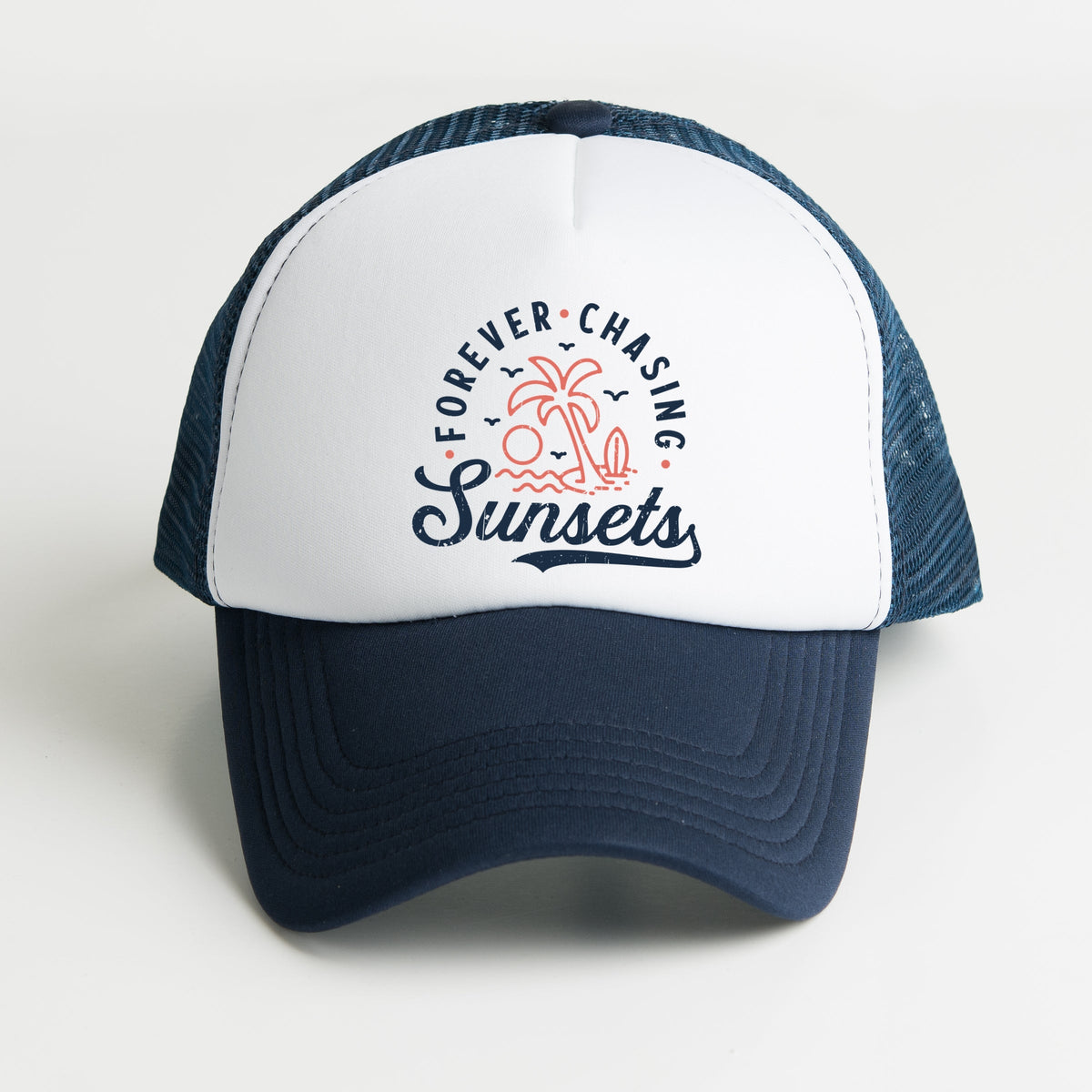Forever Chasing Sunsets Palm Tree - Youth Graphic Foam Trucker Hat