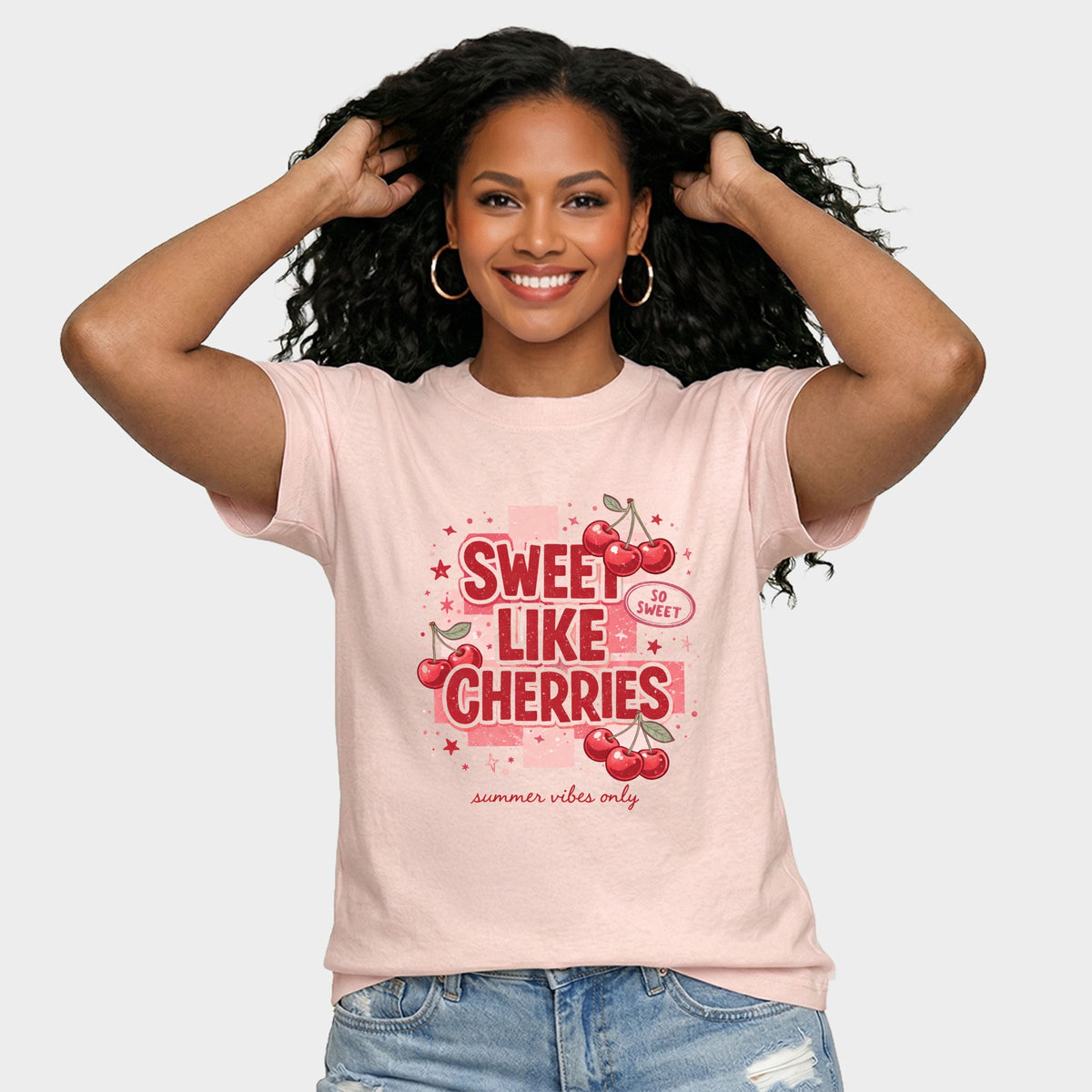 Sweet Like Cherries Summer Vibes - Women's Relaxed Boxy Tee