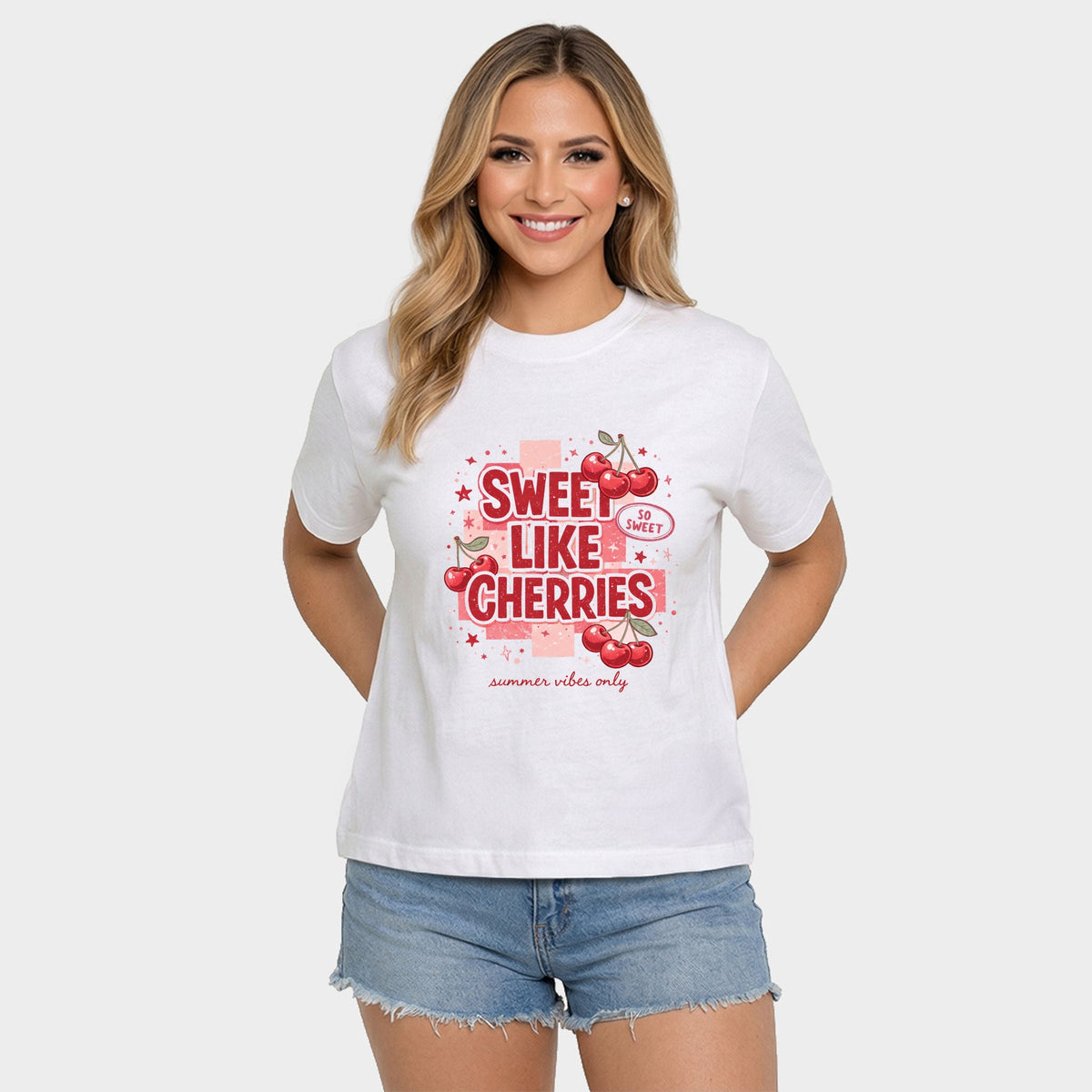 Sweet Like Cherries Summer Vibes - Women's Relaxed Boxy Tee
