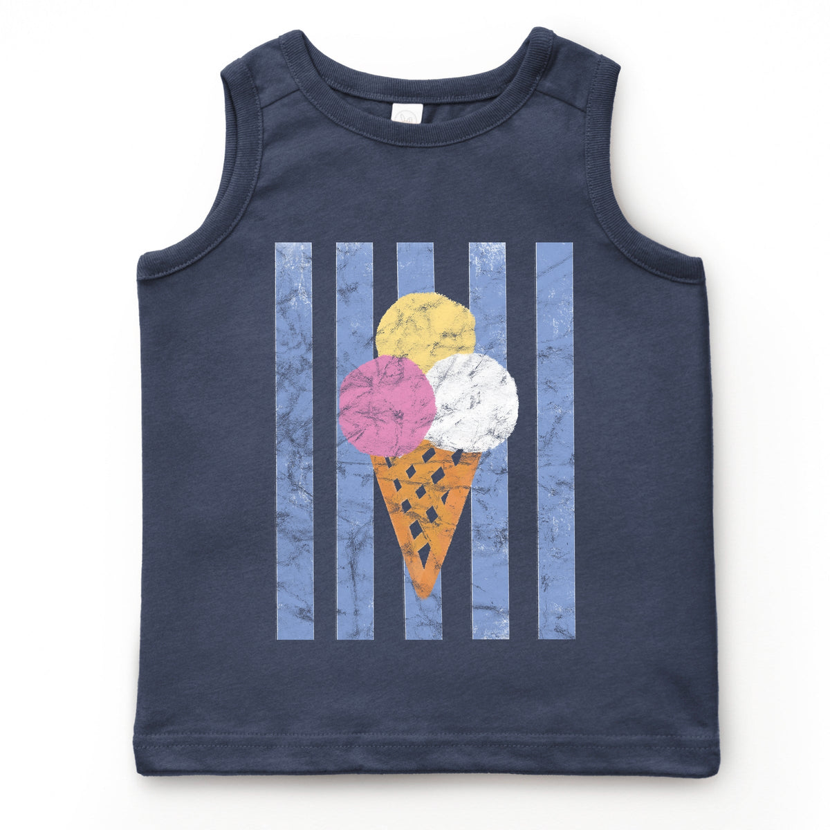 Ice Cream Cone Stripes - Youth Tank Top