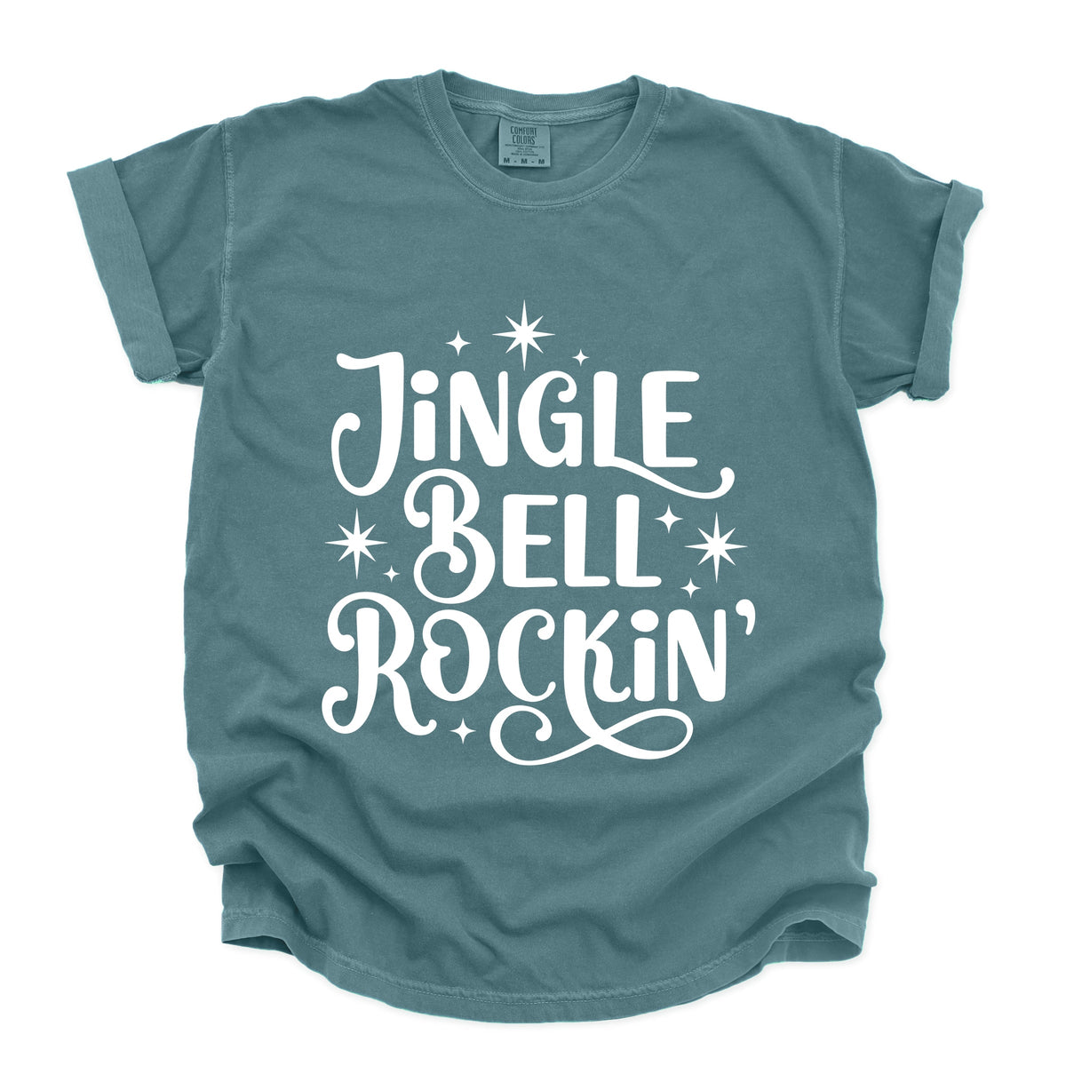 Jingle Bell Rockin' Sparkle - Womens Garment Dyed Tee