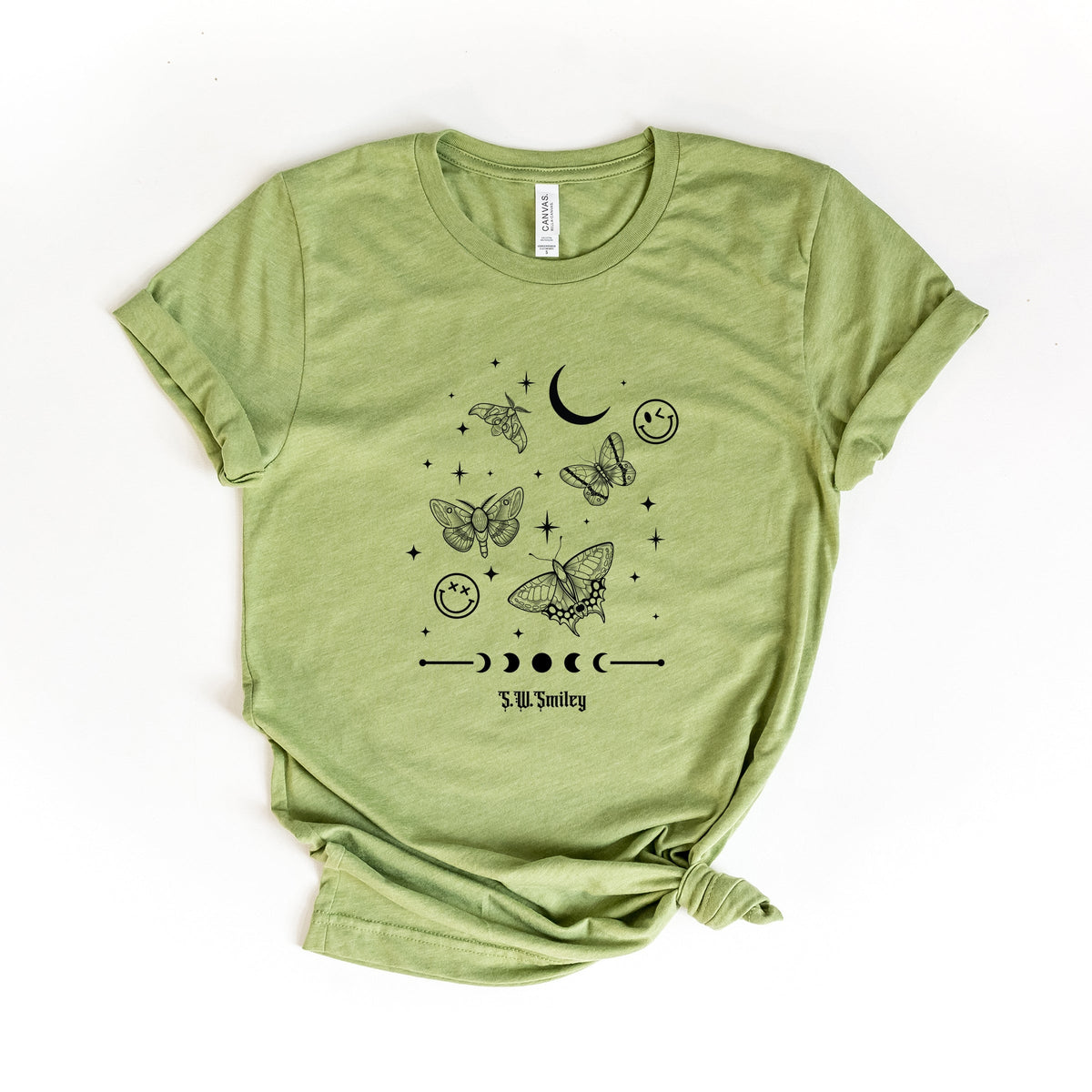 S.W.Smiley Witchy Moth - Women's Short Sleeve Graphic T-Shirt