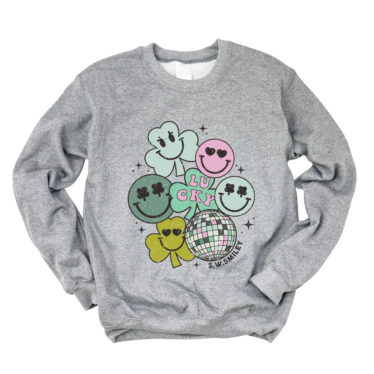 S.W.Smiley Lucky Smiley Disco - Women's Graphic Sweatshirt