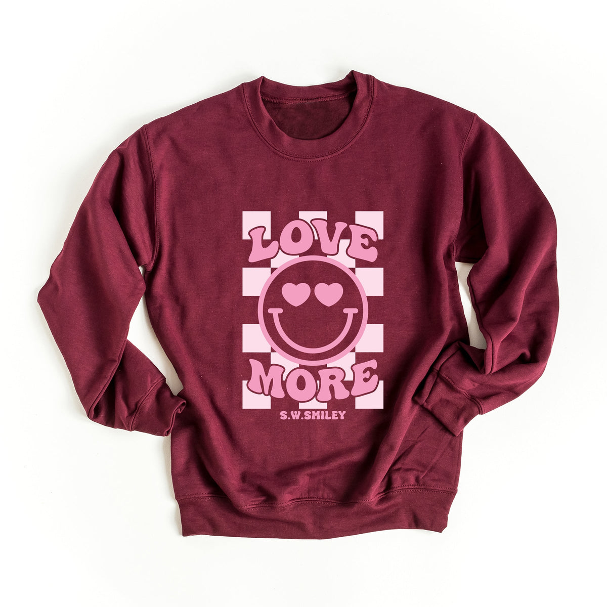 S.W.Smiley Love More Smiley - Women's Graphic Sweatshirt
