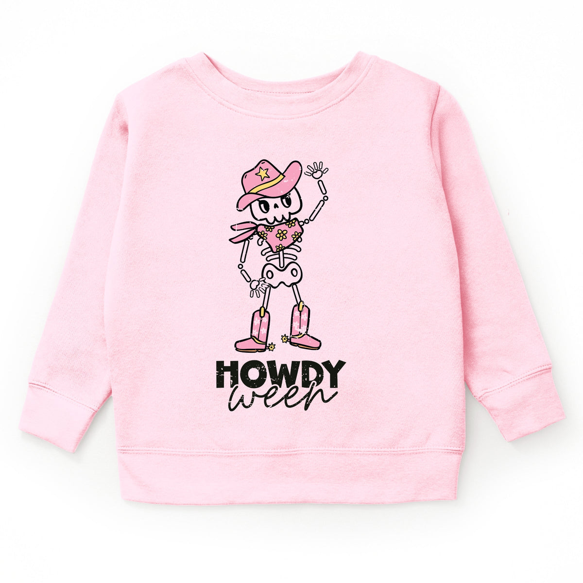 Howdyween Skeleton - Kids Toddler Sweatshirt and Kids Youth Sweatshirt