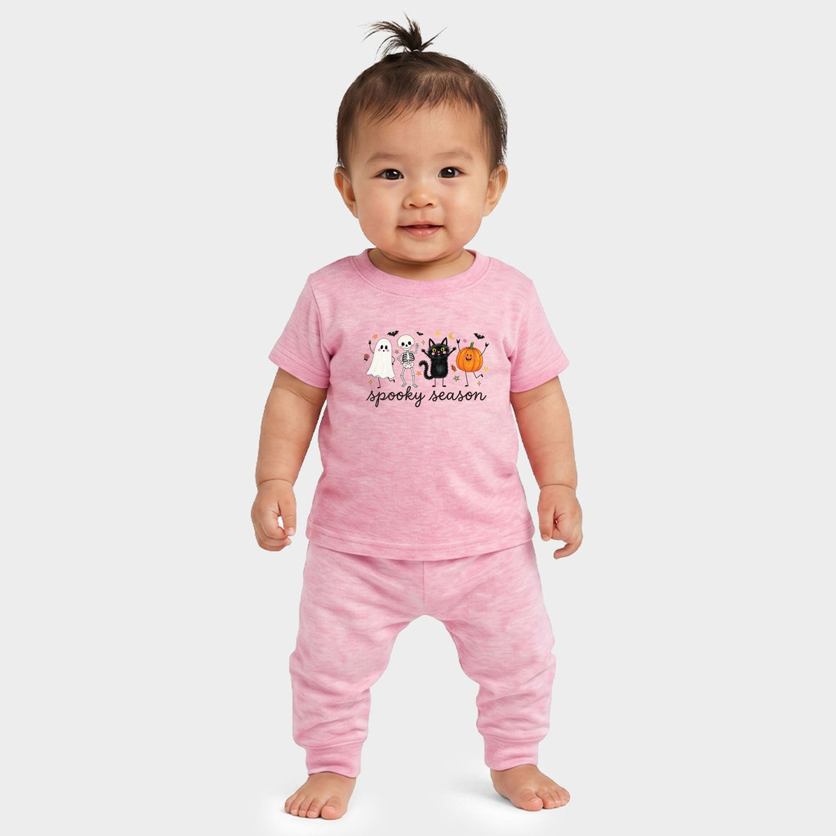 Spooky Season Stick Figures - Infant Jogger Pant Crew Set