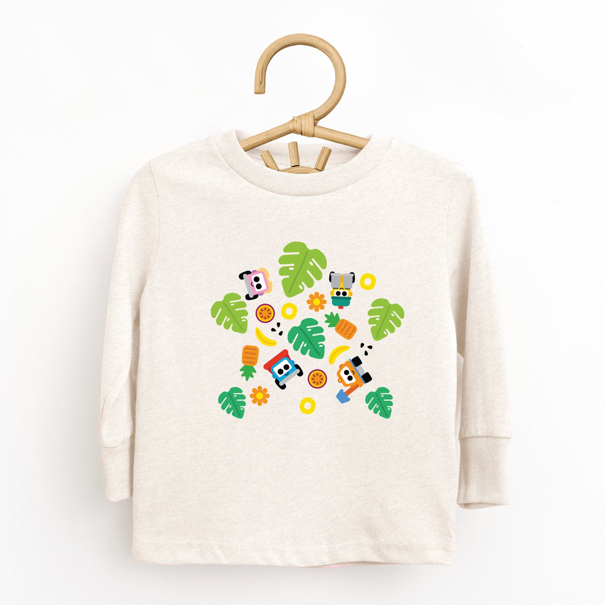 Leo the Truck Palm Leaves - Toddler Long Sleeve Graphic Tee
