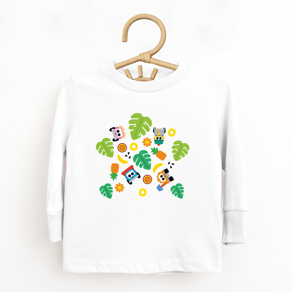 Leo the Truck Palm Leaves - Toddler Long Sleeve Graphic Tee