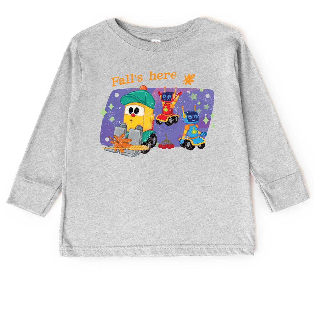 Leo the Truck Fall's Here - Kids Toddler Long Sleeve Graphic Tee
