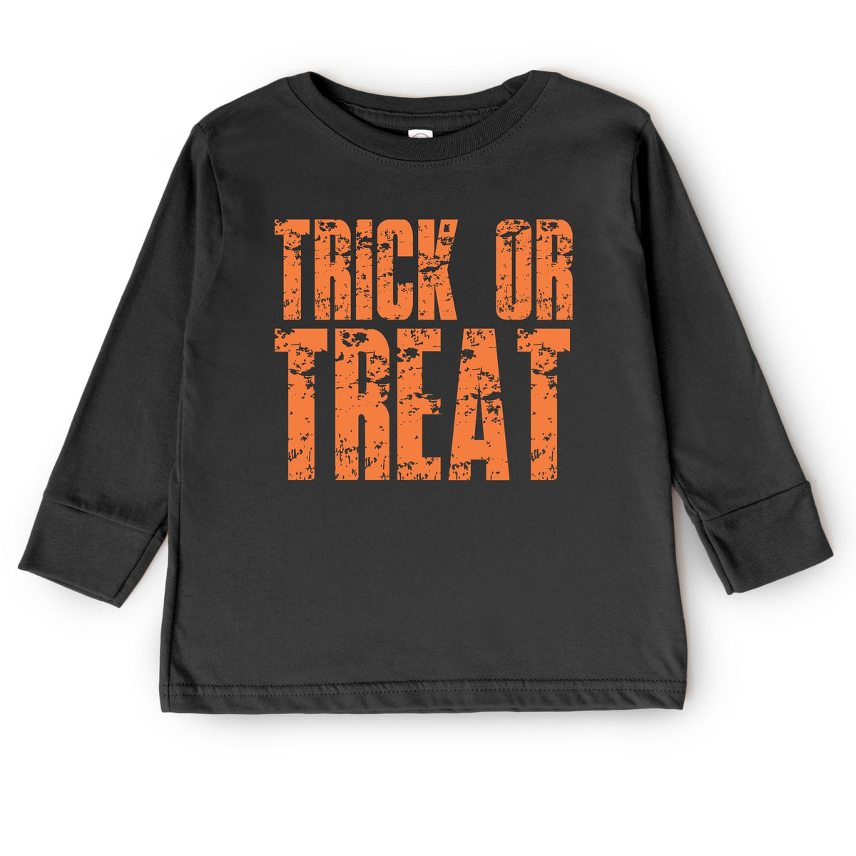 Trick or Treat Block Distressed - Toddler Long Sleeve Graphic Tee