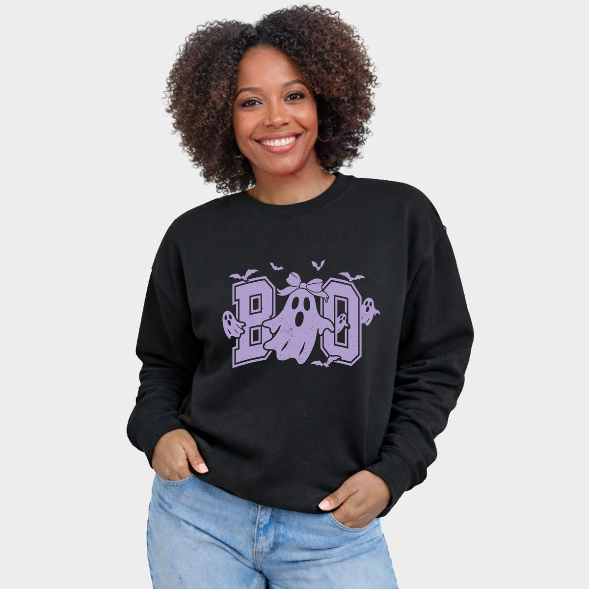 Boo Varsity Ghosts Coquette - Women's Graphic Sweatshirt