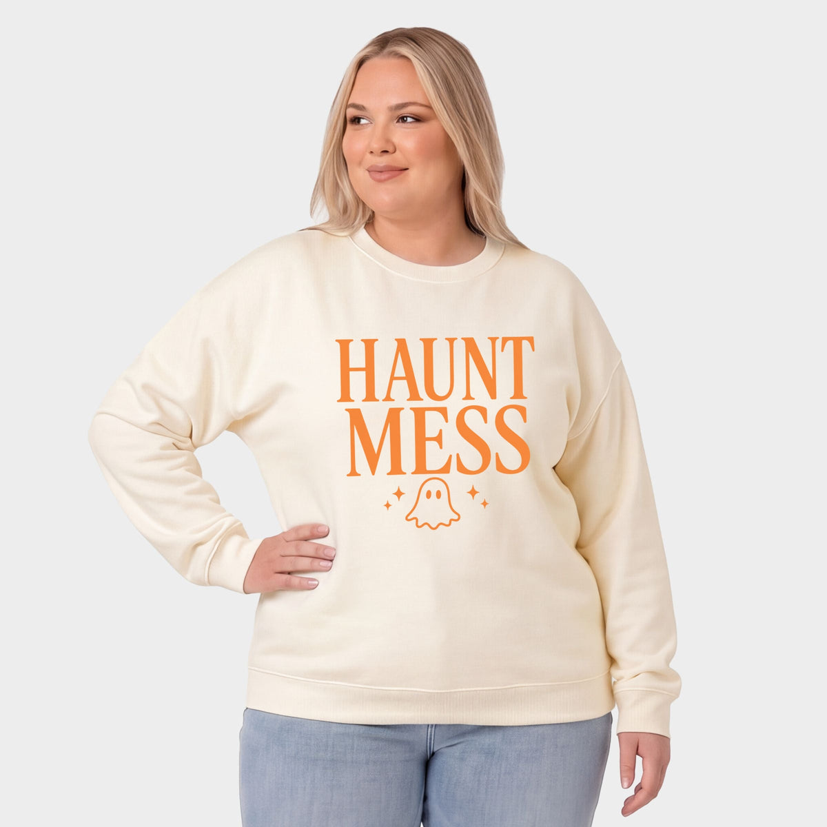 Haunt Mess - Women's Plus Sized Graphic Sweatshirt