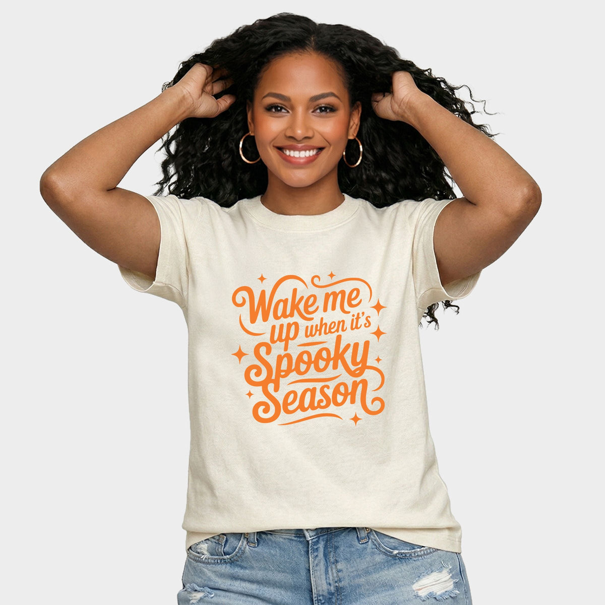 Wake Me Up When It's Spooky Season - Women's Relaxed Boxy Tee