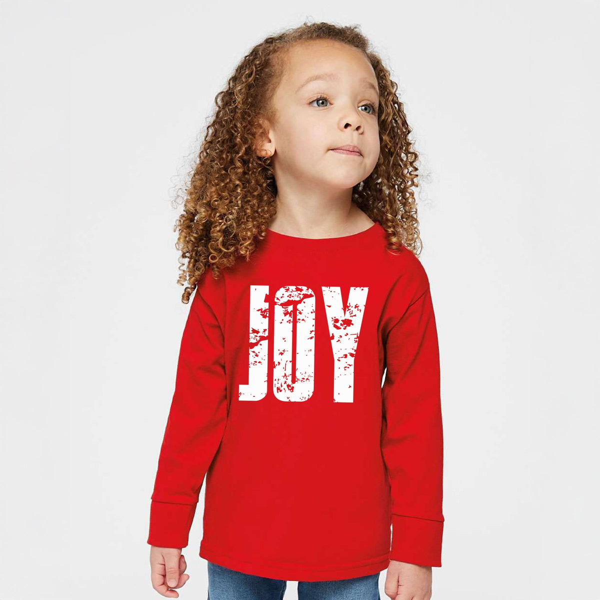 Joy Block Distressed - Toddler Long Sleeve Graphic Tee