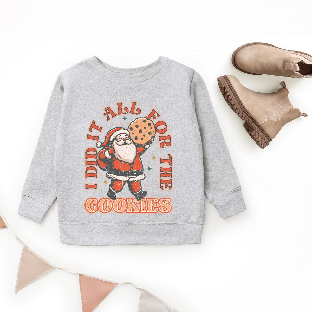 I Did It All For The Cookies Santa - Youth Graphic Sweatshirt