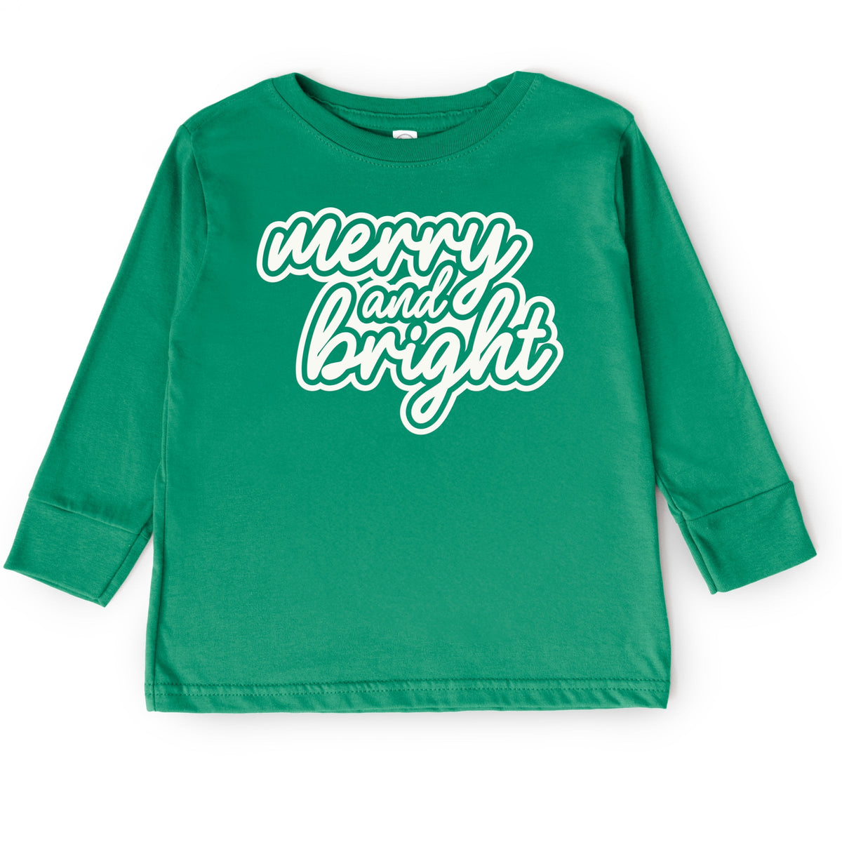 Merry & Bright Outline Puff - Toddler Long Sleeve Graphic Tee