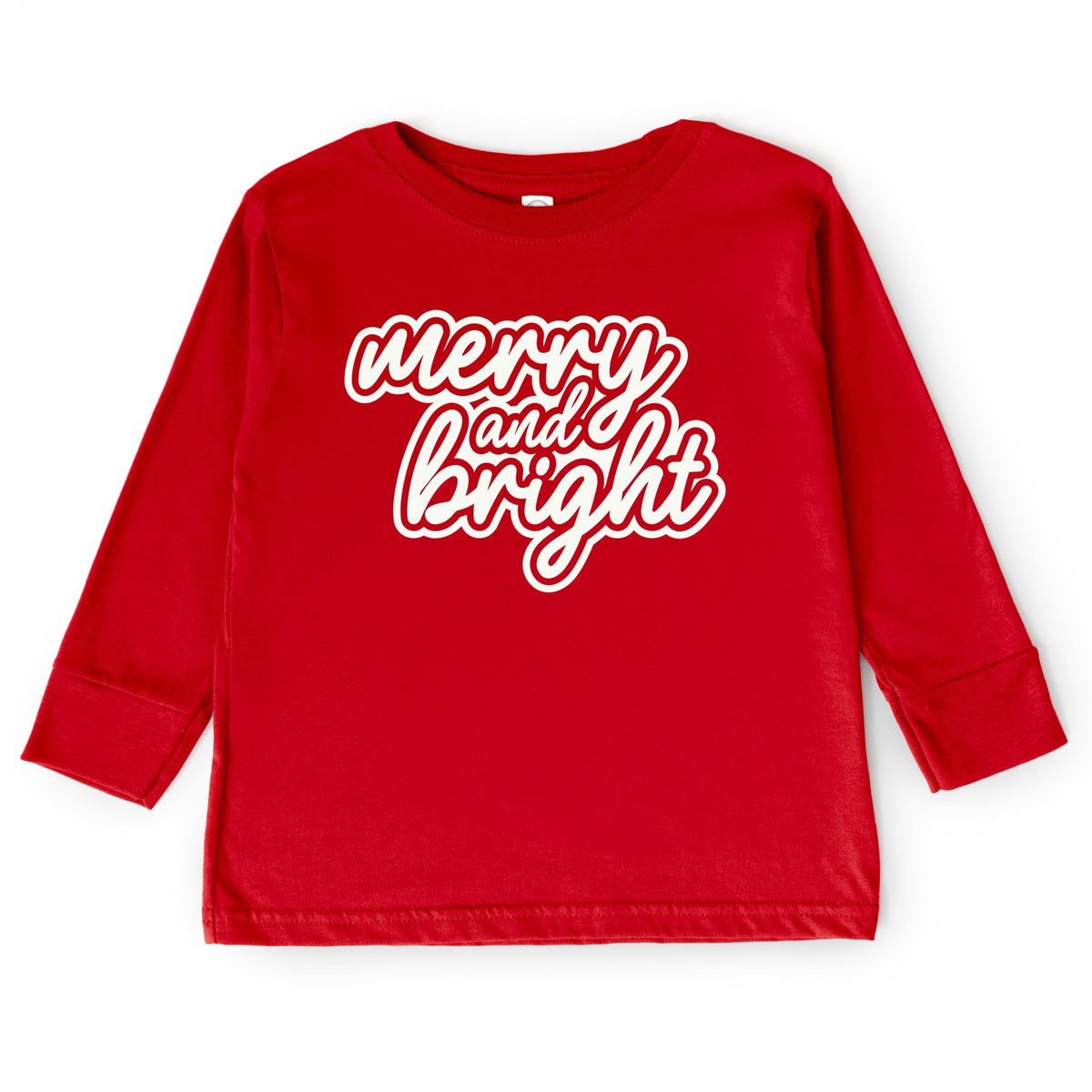 Merry & Bright Outline Puff - Toddler Long Sleeve Graphic Tee