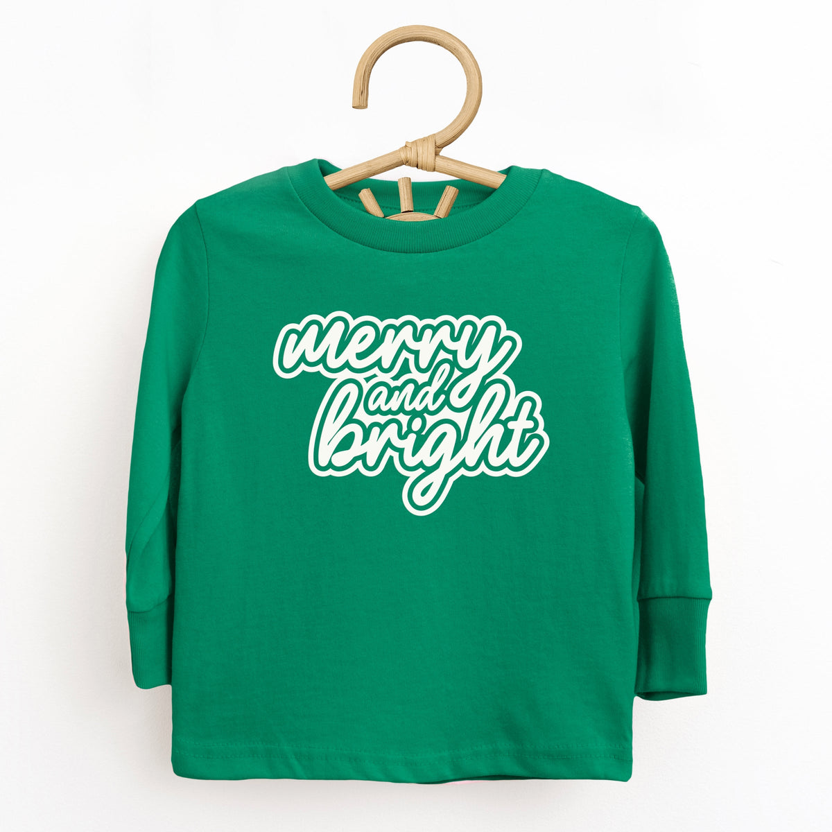 Merry & Bright Outline Puff - Toddler Long Sleeve Graphic Tee