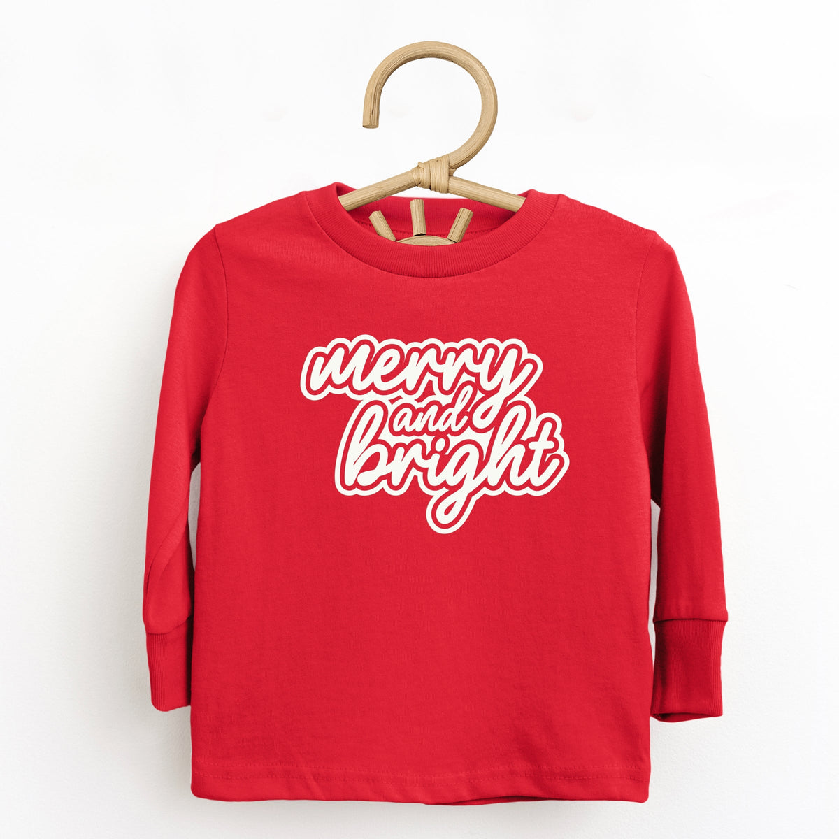 Merry & Bright Outline Puff - Toddler Long Sleeve Graphic Tee
