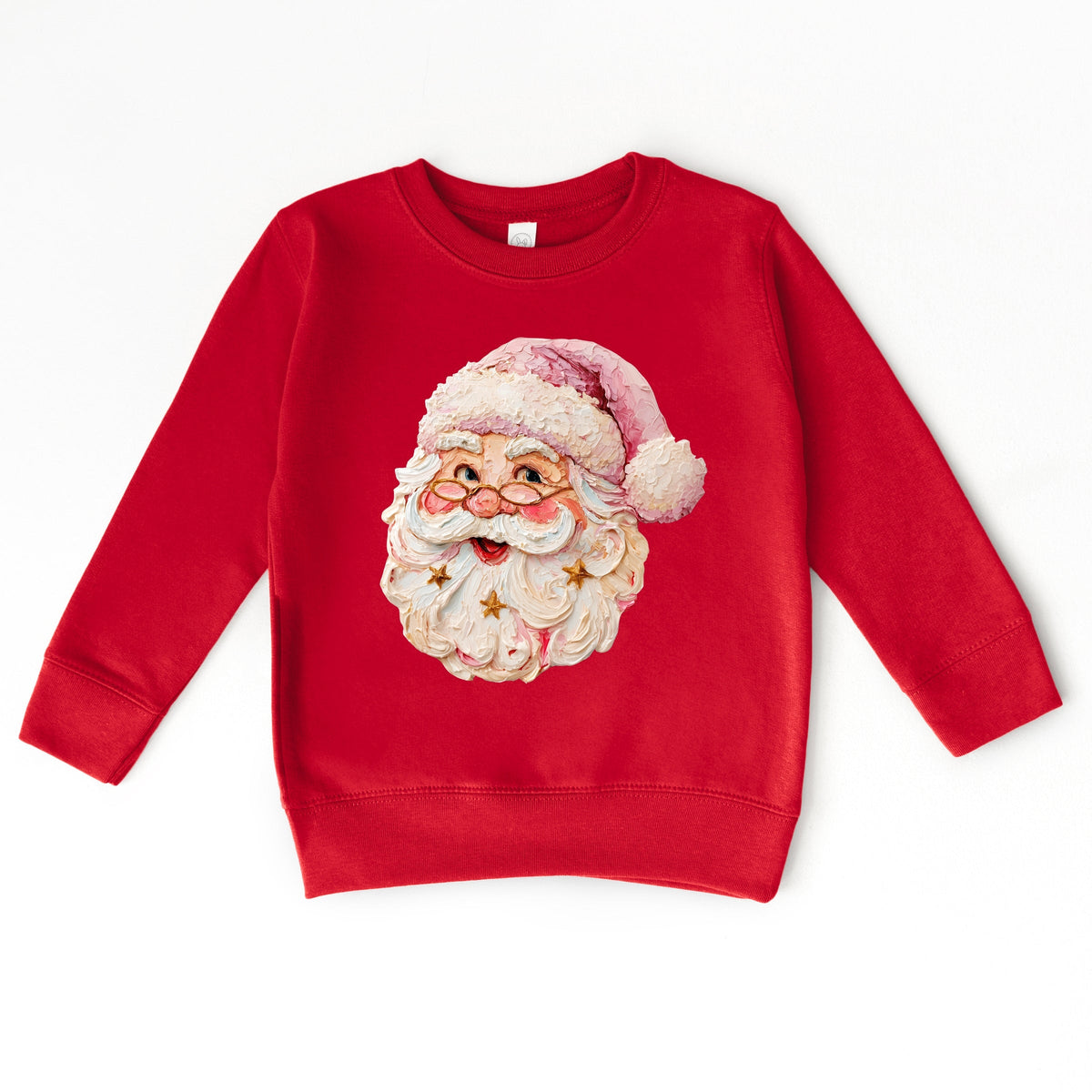 Santa Face Textured Paint - Toddler Graphic Sweatshirt