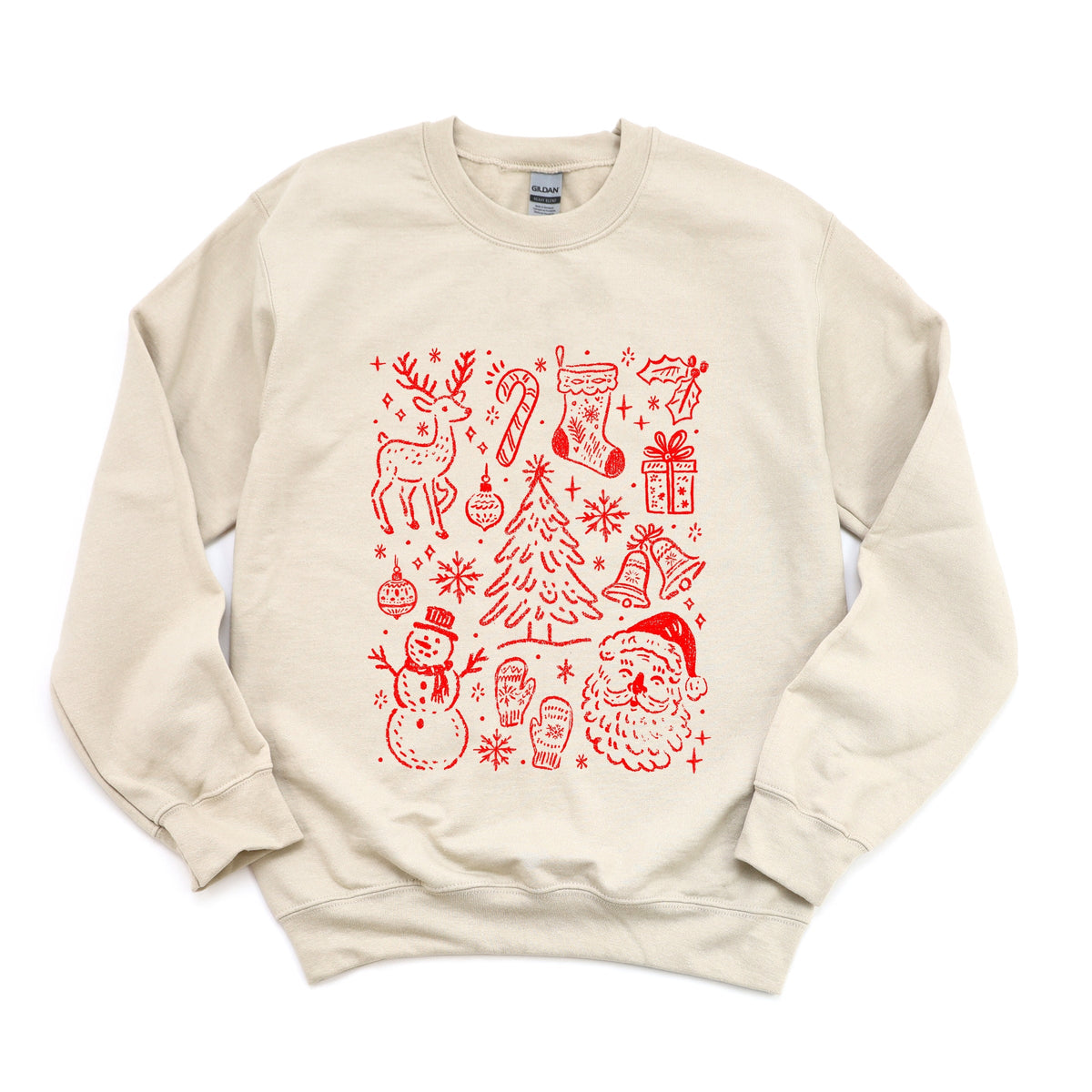Christmas Chalk Icons - Women's Graphic Sweatshirt