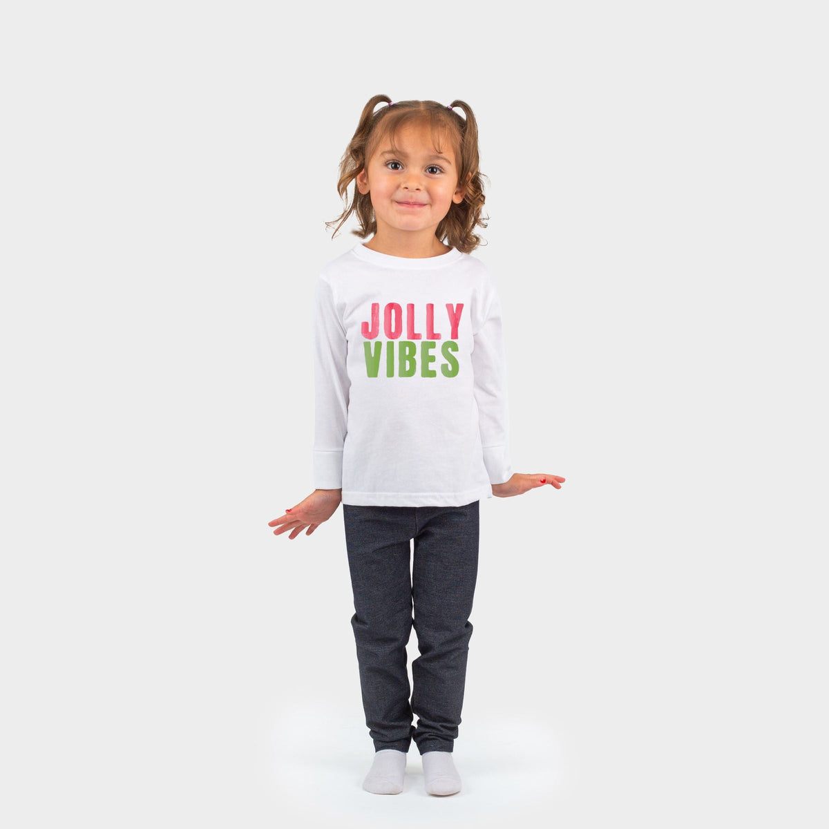 Jolly Vibes Watercolor - Toddler Long Sleeve Graphic Tee